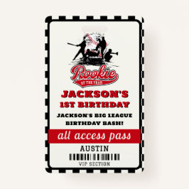 Crachá Novato Do Ano Da Festa de aniversário De Beisebol