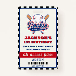 Crachá Novato Do Ano Da Festa de aniversário De Beisebol