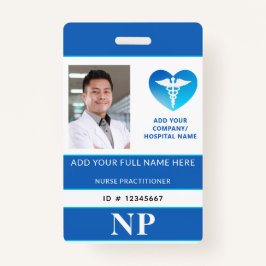 Crachá NP Vertical, Praticante de Enfermeira, ID de Foto