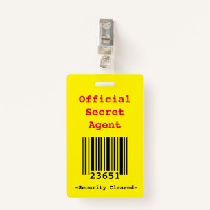 Crachá "O aniversário do espião do agente secreto"