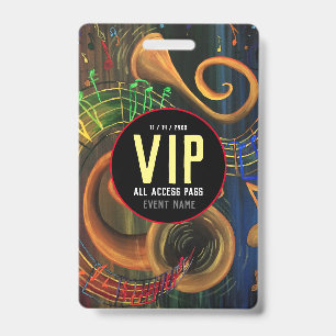 Crachá O ART da Música VIP Passagem de Acesso Total