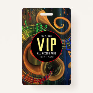 Crachá O ART of Music VIP All Access Pass