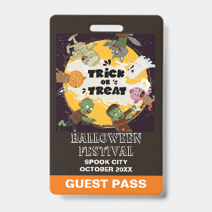 Crachá O Convidado de Evento Especial do Halloween Passa 