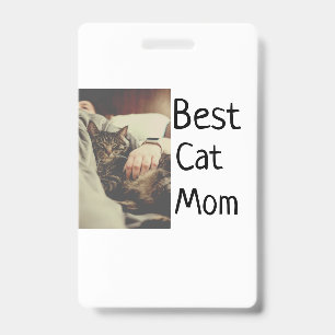 Crachá O melhor pai da mãe de gatos a adicionar o nome da