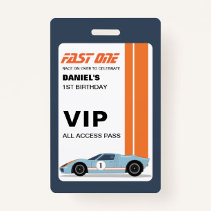 Crachá O VIP do Fast One Racer passa o Convite de Anivers