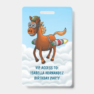 Crachá O Voo de Festa do Rocket Pony