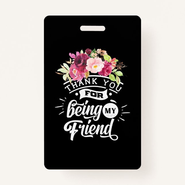 Crachá Obrigado Por Serem Meus Amigos (Frente)
