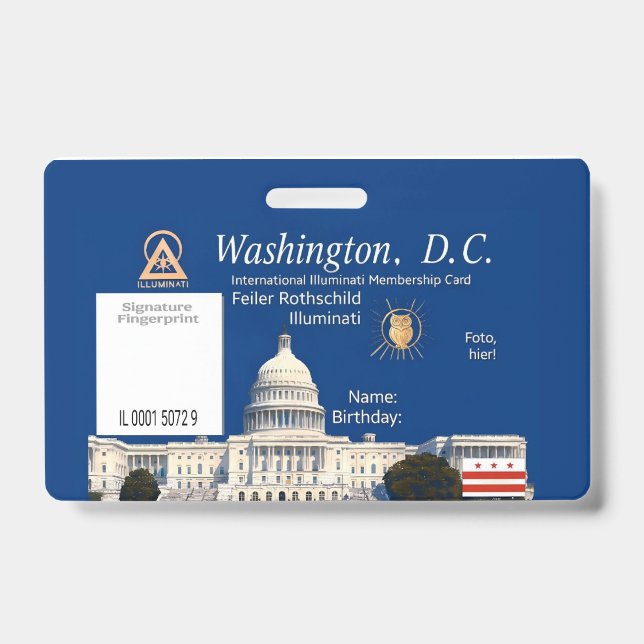 Crachá  Offizielle Illuminati-Mitgliedskarte (Frente)