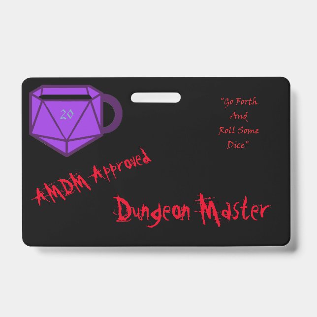Crachá Oficial AMDM Dungeon Master (Frente)