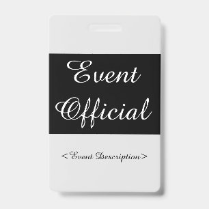 Crachá "Oficial de Evento" Respeitável