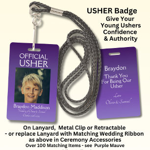 Crachá Oficial de USHER Roxo Malva