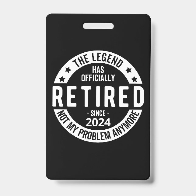 Crachá oficialmente Aposentado 2024 (Frente)