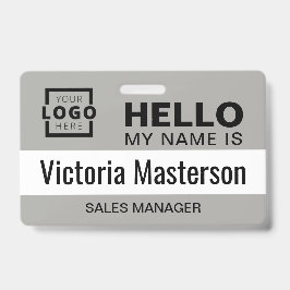 Crachá Olá Meu Nome É - Nome De Funcionário Comercial Per