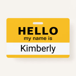 Crachá Olá Meu Nome É - Nome De Funcionário Comercial Per