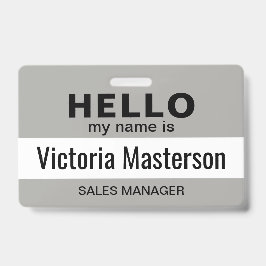 Crachá Olá Meu Nome É - Nome De Funcionário Comercial Per