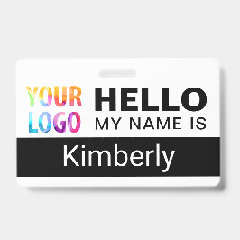 Crachá Olá Meu Nome É - Nome De Funcionário Comercial Per