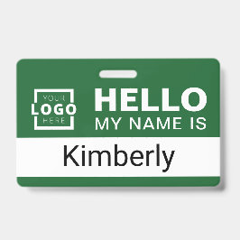 Crachá Olá Meu Nome É - Nome De Funcionário Comercial Per