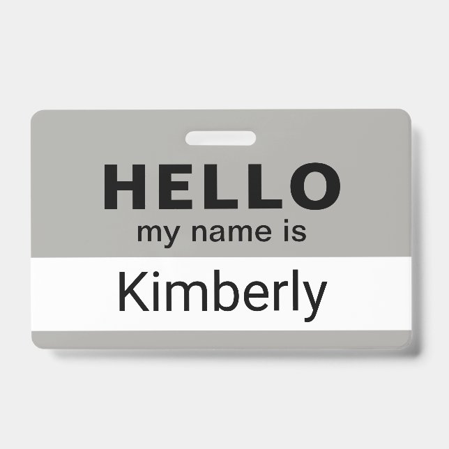 Crachá Olá Meu Nome É - Nome De Funcionário Comercial Per (Frente)