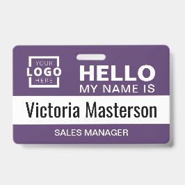 Crachá Olá Meu Nome É - Nome De Funcionário Comercial Per