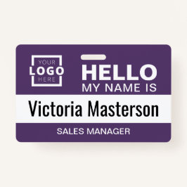 Crachá Olá Meu Nome É - Nome De Funcionário Comercial Per