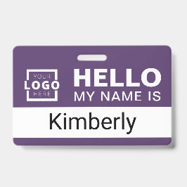 Crachá Olá Meu Nome É - Nome De Funcionário Comercial Per