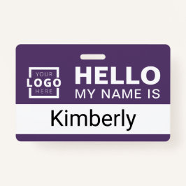 Crachá Olá Meu Nome É - Nome De Funcionário Comercial Per