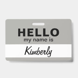 Crachá Olá Meu Nome É - Nome De Funcionário De Script Per