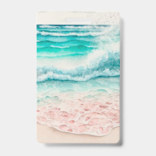 Crachá Ondas de praia rosa