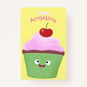 Crachá Óptica ilustração do desenho animado do cupcake fe