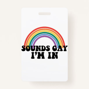 Crachá Orgulho Sons LGBT Gay Estou no Gay Rainbow