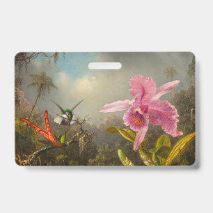 Crachá Orquídea com Dois Beija-flores Heade