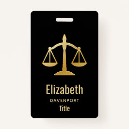 Crachá Ouro do Tema da Lei de Justiça