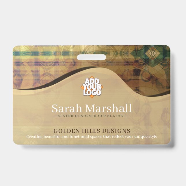 Crachá Ouro Rolando Nome de etiqueta do Colinas (Frente)