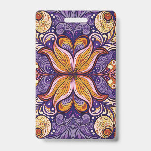 Crachá Padrão Batik Roxo