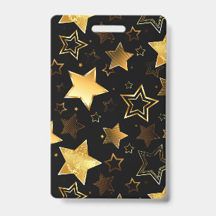 Crachá Padrão contínuo com Estrelas Douradas