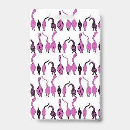 Crachá Padrão de Traseros de Gato Roxo