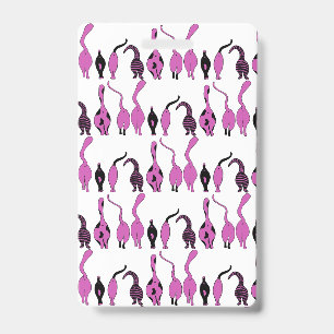 Crachá Padrão de Traseros de Gato Roxo