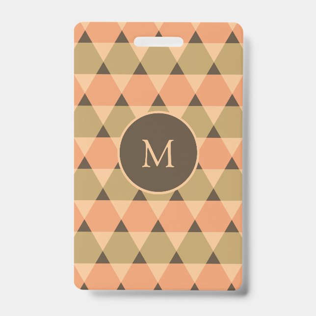 Crachá Padrão de triângulos (Frente)