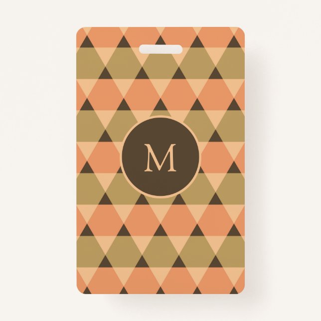 Crachá Padrão de triângulos (Frente)