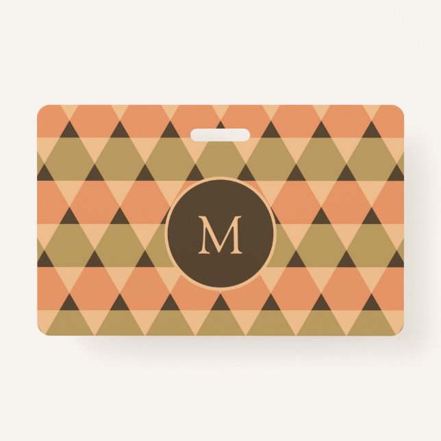 Crachá Padrão de triângulos (Frente)