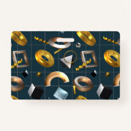 Crachá Padrão Geométrico 3D