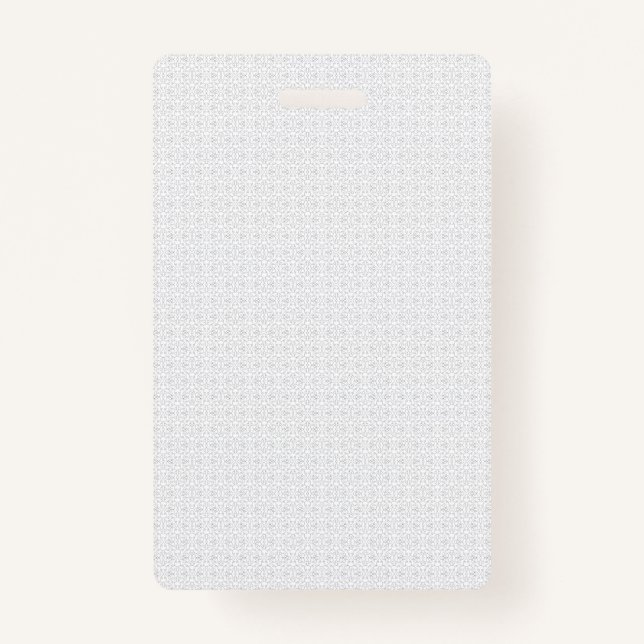 Crachá Padrão geométrico branco e cinza com encravamento (Frente)