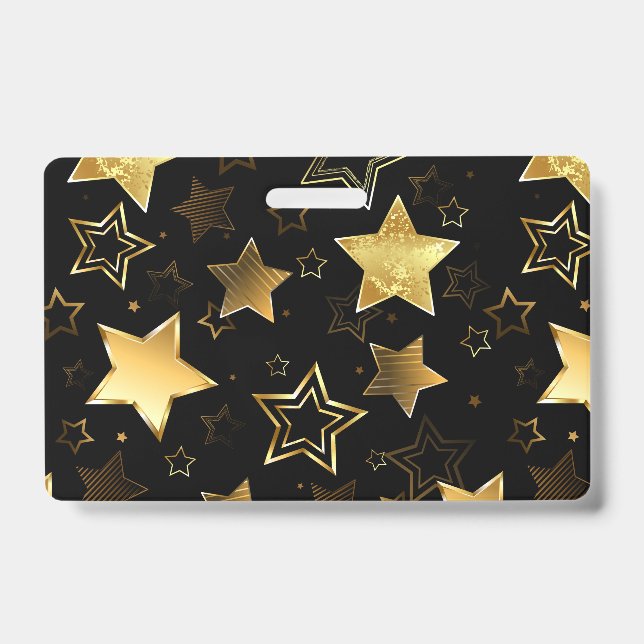 Crachá Padrão sem costura com estrelas de Ouro (Frente)