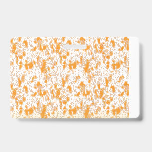 Crachá Padrão têxtil com laranja vibrante e dourado