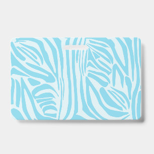 Crachá Padrão Zebra Azul
