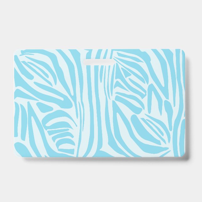 Crachá Padrão Zebra Azul (Frente)