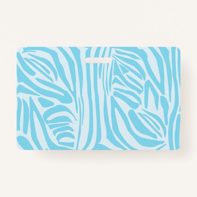 Crachá Padrão Zebra Azul (Frente)