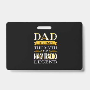 Crachá Pai de rádio Mens Ham Shirts presentes para Pais
