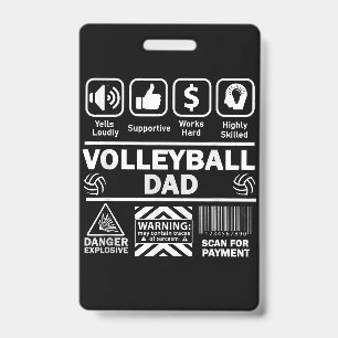Crachá Pai de Volei Conteúdos Divertidos de Pai Esportivo