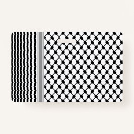 Crachá Palestino Hatta Keffiyeh Kufiya Folk (2 Padrão)